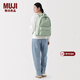 MUJI 帶PC收納袋雙肩包背包女旅行包書(shū)包電腦包女包通勤包大容量 淺綠色 長(cháng)43*寬32*高14cm