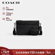 蔻馳（COACH）【品牌直供】HERITAGE男士經(jīng)典標志多功能斜挎包炭黑色CW373