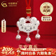中國黃金（CHINA GOLD）足銀寶寶長(cháng)命鎖男女?huà)雰浩桨叉i滿(mǎn)月百天周生日情人節禮物送女朋友 （平安喜樂(lè )）足銀平安鎖項繩【品牌禮盒】