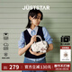 歐時(shí)納（JUST STAR）保齡球包包女款2025新款輕奢侈單肩斜挎包手提包女士包情人節禮物 奶油白 +贈掛飾