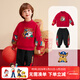 汪汪隊立大功新年裝兒童加絨衛衣秋冬款圓領(lǐng)上衣女童紅色衛衣潮酷套裝0372 105