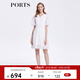 PORTS寶姿女裝春季奶油白蕾絲紋理玻璃紗針織連衣裙SM8K214MZE018 奶白色 M