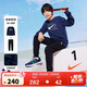 NIKE3BRAND 耐克男女童紅色拜年服衛衣+長(cháng)褲2件套兒童加絨保暖套裝