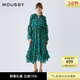 moussy 【歐陽(yáng)娜娜同款】女裝新款度假連衣裙028GAH30-6140 035花紋綠色 S 00001