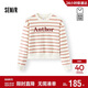 森馬（Semir）商場(chǎng)同款|衛衣女冬季條紋字母抓絨2025時(shí)尚ins套頭衫101725116001