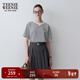 Teenie Weenie小熊短袖T恤女夏季簡(jiǎn)約休閑條紋撞色圓領(lǐng)短袖T恤 撞色 160/S