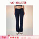 HOLLISTER25秋冬新款抓絨修身低腰微喇運動(dòng)衛褲女裝347-5176 海軍藍 XXS (160/58A)標準版