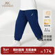 英氏（YEEHOO）兒童褲子秋冬季保暖男女童長(cháng)褲冬季中大童褲子 寶藍 120 cm 推薦身高108-120cm