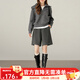 熙世界（sllsky）灰色毛呢短褲秋冬2025新款高級感休閑直筒中褲西裝五分褲 深灰色 L