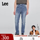 Lee【張凌赫代言】中腰日常顯瘦經(jīng)典五袋款藍色男士牛仔褲休閑潮 中藍色（731舒適錐形版型） 30