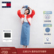 TOMMY JEANS【高腰長(cháng)裙】春夏女裝純棉美式復古藍色水洗開(kāi)叉牛仔半身裙 牛仔藍1AB L 28