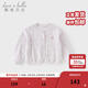 戴維貝拉（DAVE＆BELLA）兒童毛衣開(kāi)衫薄款小童針織空調衫夏季新款女童外套寶寶長(cháng)袖上衣 淺紫色【現貨】 110 cm（建議身高100-110cm）