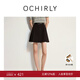 歐時(shí)力OCHIRLY 蕾絲花邊百褶褲裙女a(chǎn)字短裙半身裙2025夏季新品 黑色 S