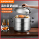 蘇泊爾（SUPOR）大號蒸魚(yú)鍋雙層大蒸鍋二層加厚304不銹鋼蒸饅頭 燃氣灶電磁爐通用 SZ30B5 直徑 30cm