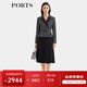 PORTS寶姿女裝2025秋冬新款經(jīng)典束腰二合一連衣裙ALQ9D055UWQ050 黑色混色 XS （2）