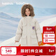 巴拉巴拉童裝兒童羽絨服男女童2025冬季新款中長(cháng)款毛領(lǐng)加厚保暖上衣中大童