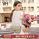 VANESSA HOGAN VH女包山茶花信封包輕奢老花鏈條包單肩斜挎包新年禮物送女友 綠色+綠野仙蹤禮袋（送禮首選）