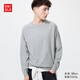 優(yōu)衣庫男裝女裝棉混紡圓領(lǐng)針織衫/長(cháng)袖毛衣毛衫484852 03 灰色 L