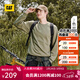 卡特（CAT）25季新品男士休閑雙側口袋圓領(lǐng)印花衛衣 卡其綠色 XL