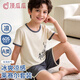 頂瓜瓜兒童睡衣男孩夏季薄款萊賽爾棉男童家居服空調服大童短袖套裝