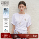 Teenie Weenie【涼感防曬】小熊女裝秋季白色基礎休閑短袖T恤上衣 白色 M (165)