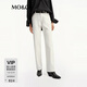 MO&Co.【C+系列】牛仔褲2025秋新品土耳其棉中腰小直筒MBE3JEN033 牛仔白色 XS /XS