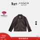 蔻馳（COACH）【新年禮物】奧萊男士皮革夾克外套寬松舒適黑色 紅咖啡色 L