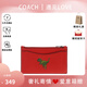 COACH【奢禮傳情】蔻馳（COACH）男士恐龍圖案印花卡包零錢(qián)包 紅色CF066PJ6