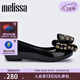 梅麗莎（melissa）蝴蝶結低跟時(shí)尚通勤休閑女士單鞋33680 黑色 37