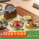 格娜斯不銹鋼吐骨碟家用餐桌垃圾骨頭渣盤(pán)水果盤(pán)小吃零食點(diǎn)心干果盤(pán)套裝