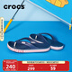 CROCS卡駱馳貝雅卡駱班運動(dòng)拖鞋男鞋女鞋居家?jiàn)A腳平底人字拖鞋|205393 深藍/辣椒紅-4CC 40 (250mm)