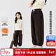 左西女童加絨褲子2025冬款兒童運動(dòng)褲女孩加厚保暖長(cháng)褲潮 咖啡色 110