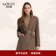 歌莉婭（GOELIA）咖色西裝女外套晚會(huì )冬季收腰小香風(fēng)羊毛呢西服10CL6E1U0 86Y咖啡色 L