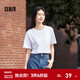 森馬（Semir）[純棉]短袖T恤男夏季簡(jiǎn)約純色修身短t百搭t恤男 [100%棉]漂白10007 S