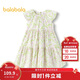 巴拉巴拉童裝女童裙子2024夏裝中大童連衣裙純棉甜美飛飛袖潮208224111071