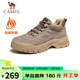 駱駝（CAMEL）男士加絨復古戶(hù)外登山工裝休閑低幫鞋 G13A342170R 卡其 42