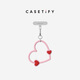 CASETIFY 【全新上市】心形手機腕帶 適用于iPhone全系列手機配件 多功能手機掛環(huán)腕帶 熱情粉