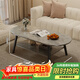 風(fēng)行天下客廳小茶幾家用簡(jiǎn)約現代小戶(hù)型茶臺簡(jiǎn)易臥室出租屋多功能小邊桌子 【雙層-圓弧款】100布朗石紋色