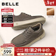 百麗（Belle）男鞋高幫休閑工裝鞋2025冬季新商場(chǎng)同款真皮板鞋加絨8WK01DD5預售 灰色-絨里 40 (250mm)