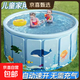 跨境爆款戶(hù)外免充氣游泳池圓形可折疊家用水池兒童戲水池 160x45cm（可玩1-5人） 豪華款送10海洋球+2子母鴨
