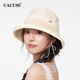 CACUSS遮陽(yáng)帽女士夏季太陽(yáng)帽甜美顯臉小牛仔漁夫帽休閑帽子女 玉珠白