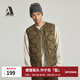 ABLE JEANS 冬季新款舒適時(shí)尚超輕羽絨棒球衍縫背心男士?jì)饶懮弦卤Ｅ?深卡其綠 2XL