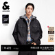 杰克·瓊斯（JACK&JONES）男裝26年春秋季新款牛仔外套男休閑寬松潮流夾克假兩件可拆卸帽子 A15黑色牛仔 L （180）
