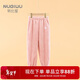 努比屋兒童家居褲女童秋冬季珊瑚絨加絨睡褲男童居家睡衣中大童褲子