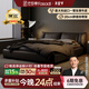 法莎蒂政府補貼現代簡(jiǎn)約進(jìn)口牛皮大氣1.5米床輕奢婚床意式主臥軟包床 3.0mm超厚半青頭層牛皮單床+7星羊絨床墊+單柜 【至尊版加密加厚櫸木榫卯排骨架】1.8*2m箱框