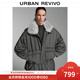 UR2025冬季新款女裝休閑復古巴恩風(fēng)毛領(lǐng)超寬松棉服UWH150074 深灰 (偏寬松) S