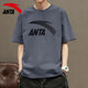 安踏（ANTA）短袖t恤男裝夏季寬松透氣圓領(lǐng)體恤上衣半袖衫跑步健身休閑運動(dòng)服 -10男裝灰 L /175