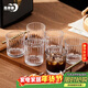 青蘋(píng)果耐熱玻璃咖啡杯300ml6只裝 家用玻璃水杯 豎紋茶杯洋酒杯啤酒杯