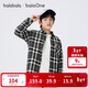 巴拉巴拉男童襯衫兒童大童裝2025秋冬裝加絨保暖格子百搭襯衣208425102101