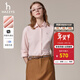 哈吉斯（HAZZYS）女裝 秋季女士通勤干練素色長(cháng)袖襯衫女ASCSK1CCX01 橙色OR L (165/88A 40)